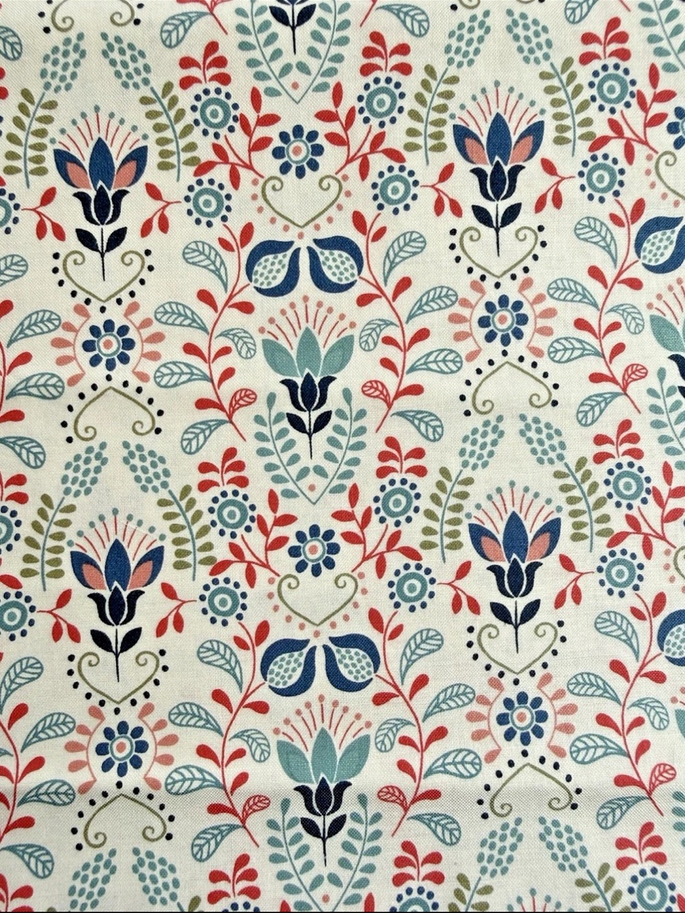 Lewis & Irene Fabric Home Sweet Home D# A97 Folklore Print Cotton 38”L X 44”W